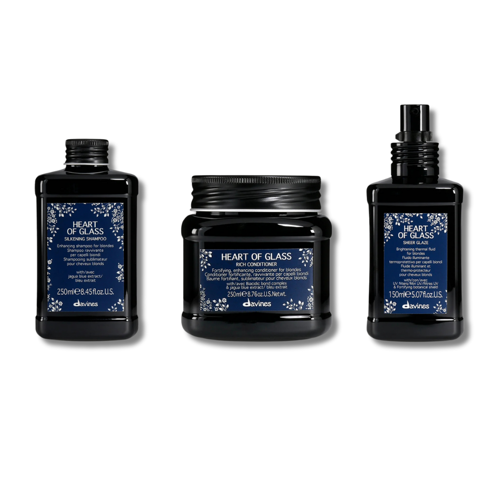 Heart of Glass Bundle: Brighten & Strengthen Blonde Hair - Davines hair care at Solvi Salon, Boise, Idaho
