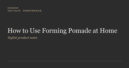 How to Use Forming Pomade at Home