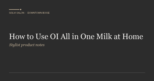 How to Use OI All in One Milk at Home