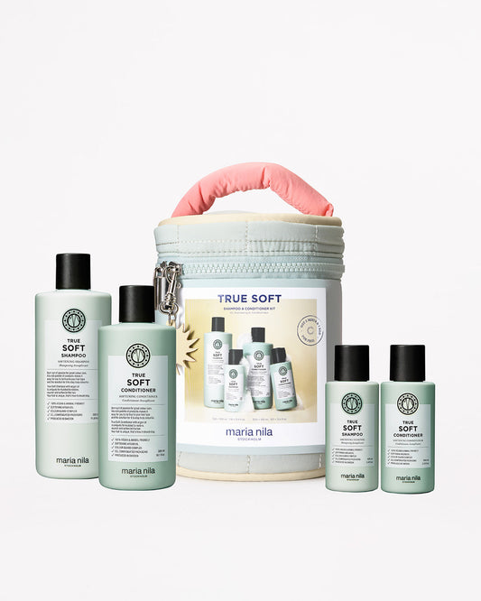 True Soft Beauty Bag - Maria Nila hair care at Solvi Salon, Boise, Idaho