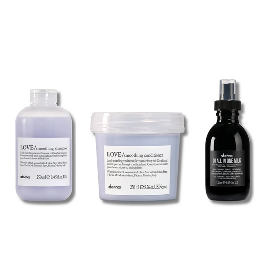 Love Smoothing Bundle: Tame Frizz &amp; Smooth Your Hair - Davines hair care at Solvi Salon, Boise, Idaho