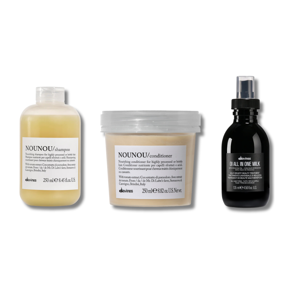 Nounou Bundle: Deep Nourishment for Damaged Hair - Davines hair care at Solvi Salon, Boise, Idaho
