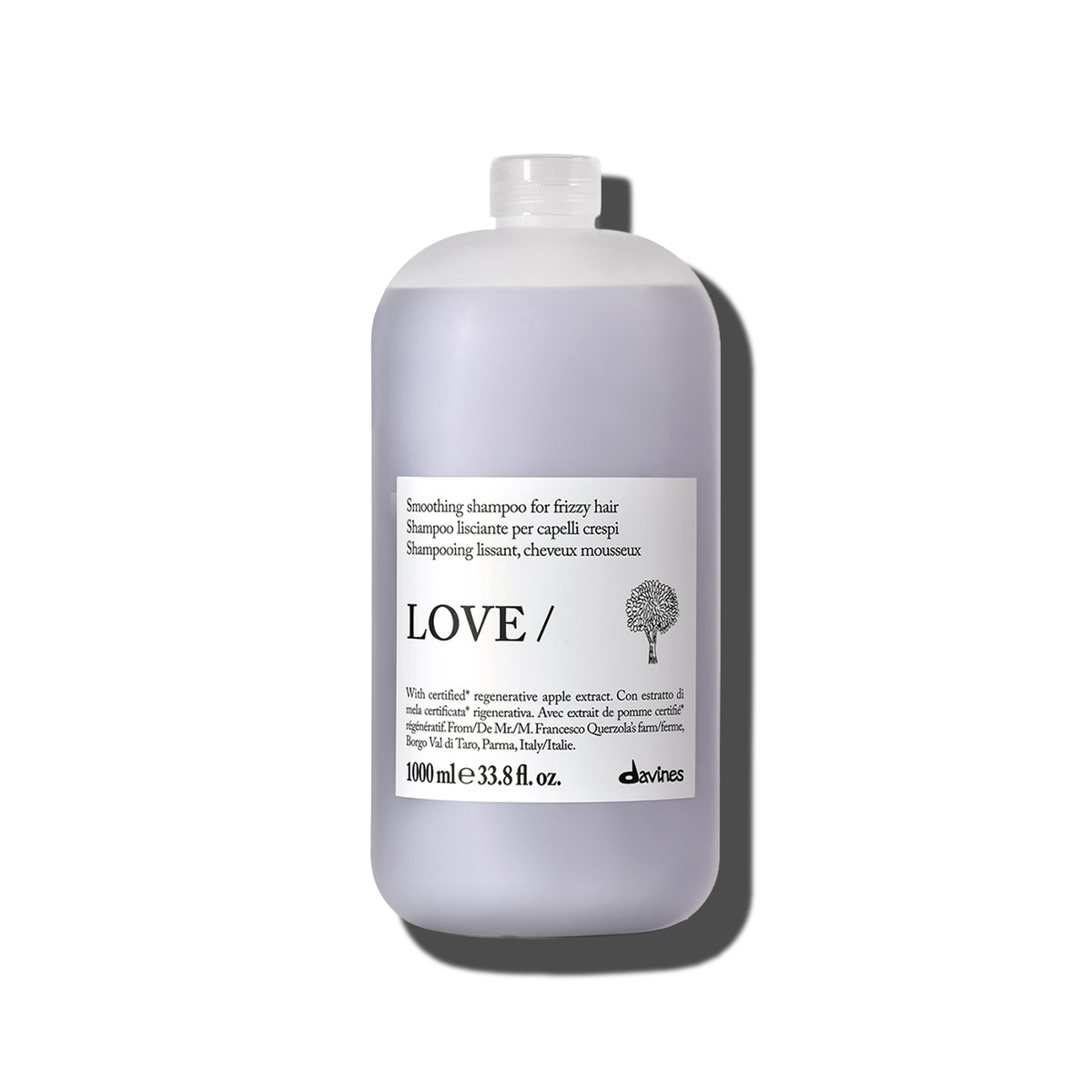 Love Smoothing Shampoo liter size - Davines hair care at Solvi Salon, Boise, Idaho