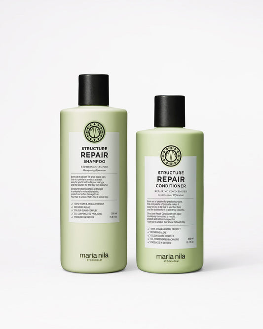 Structure Repair Shampoo + Conditioner Duo - Maria Nila hair care at Solvi Salon, Boise, Idaho