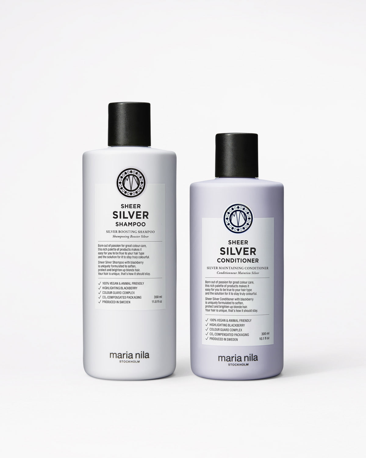 Sheer Silver Shampoo + Conditioner Duo - Maria Nila hair care at Solvi Salon, Boise, Idaho